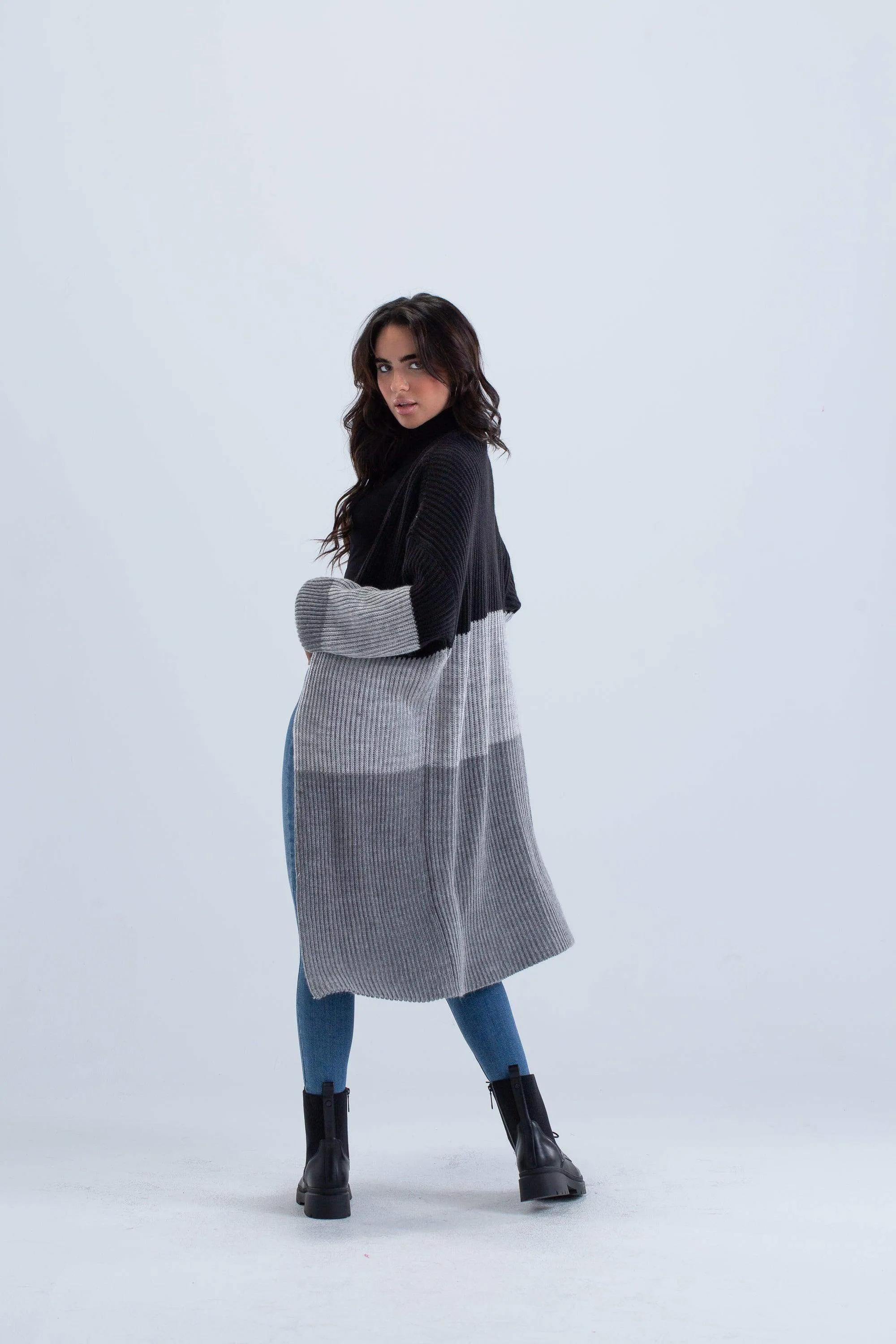 Tritone Ribbed Cardigan