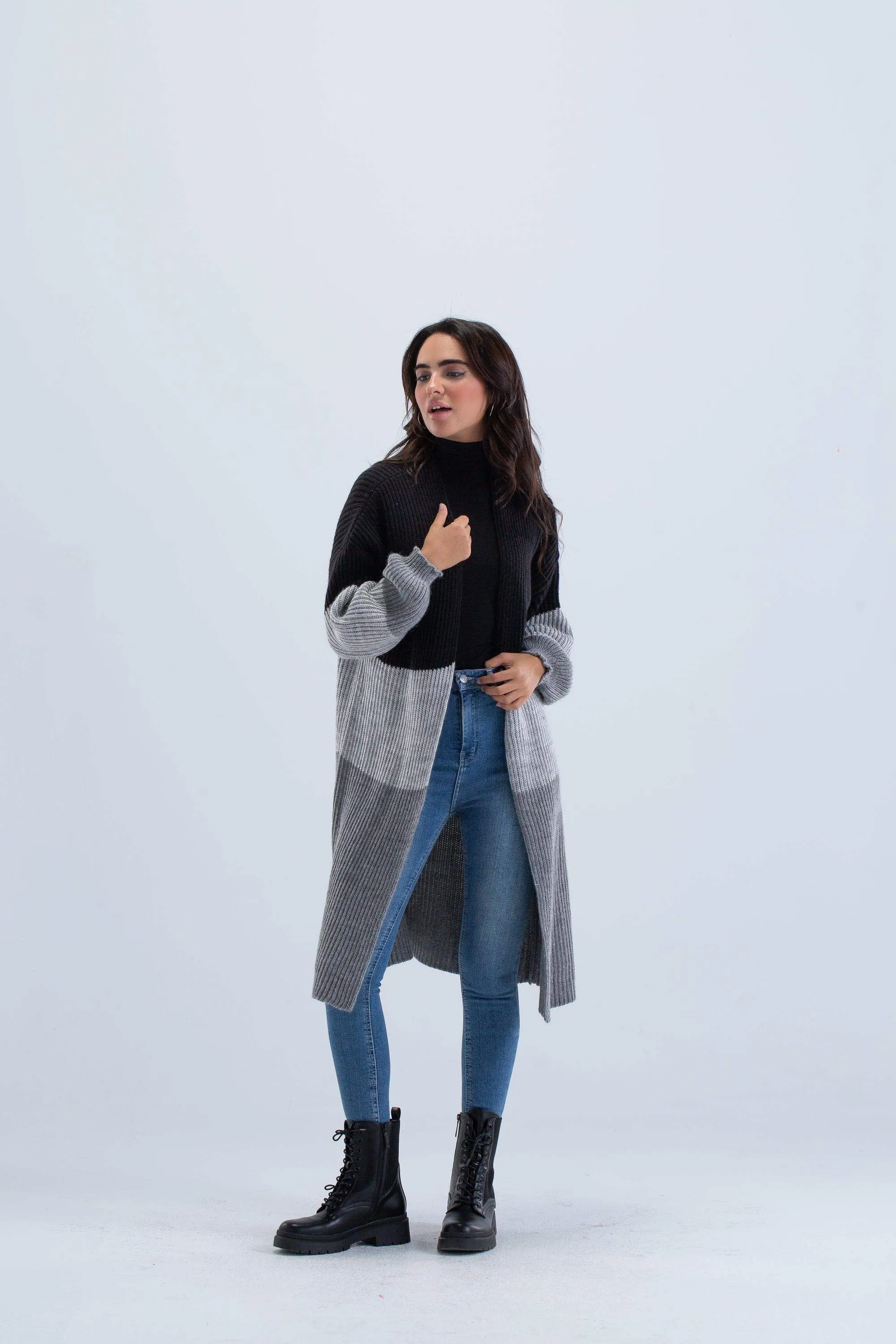 Tritone Ribbed Cardigan