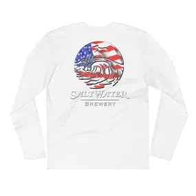 USA Logo - Long Sleeve Fitted Crew