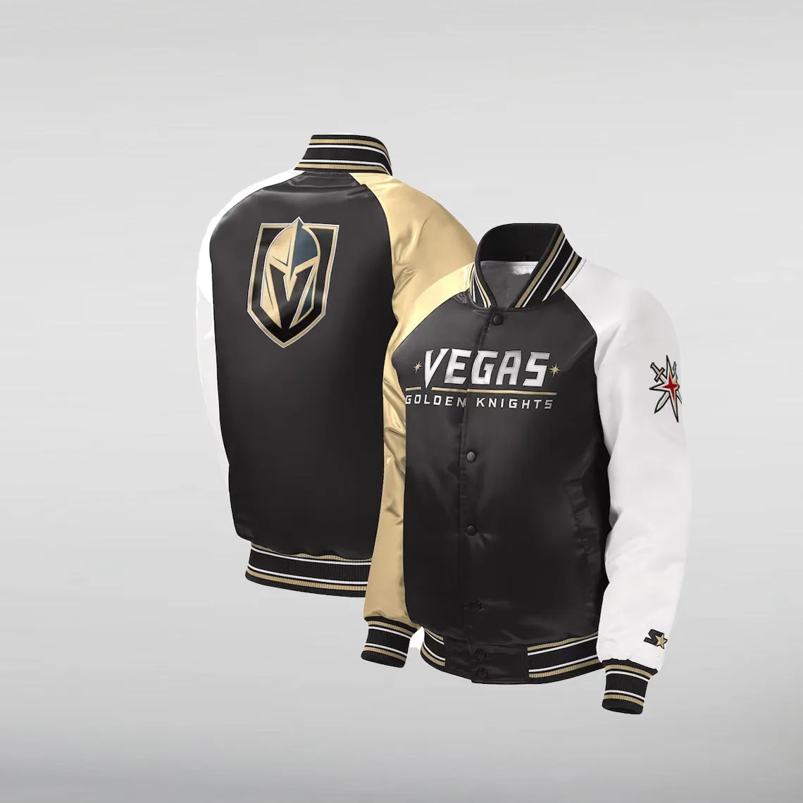 Vegas Golden Knights Satin Varsity Jacket