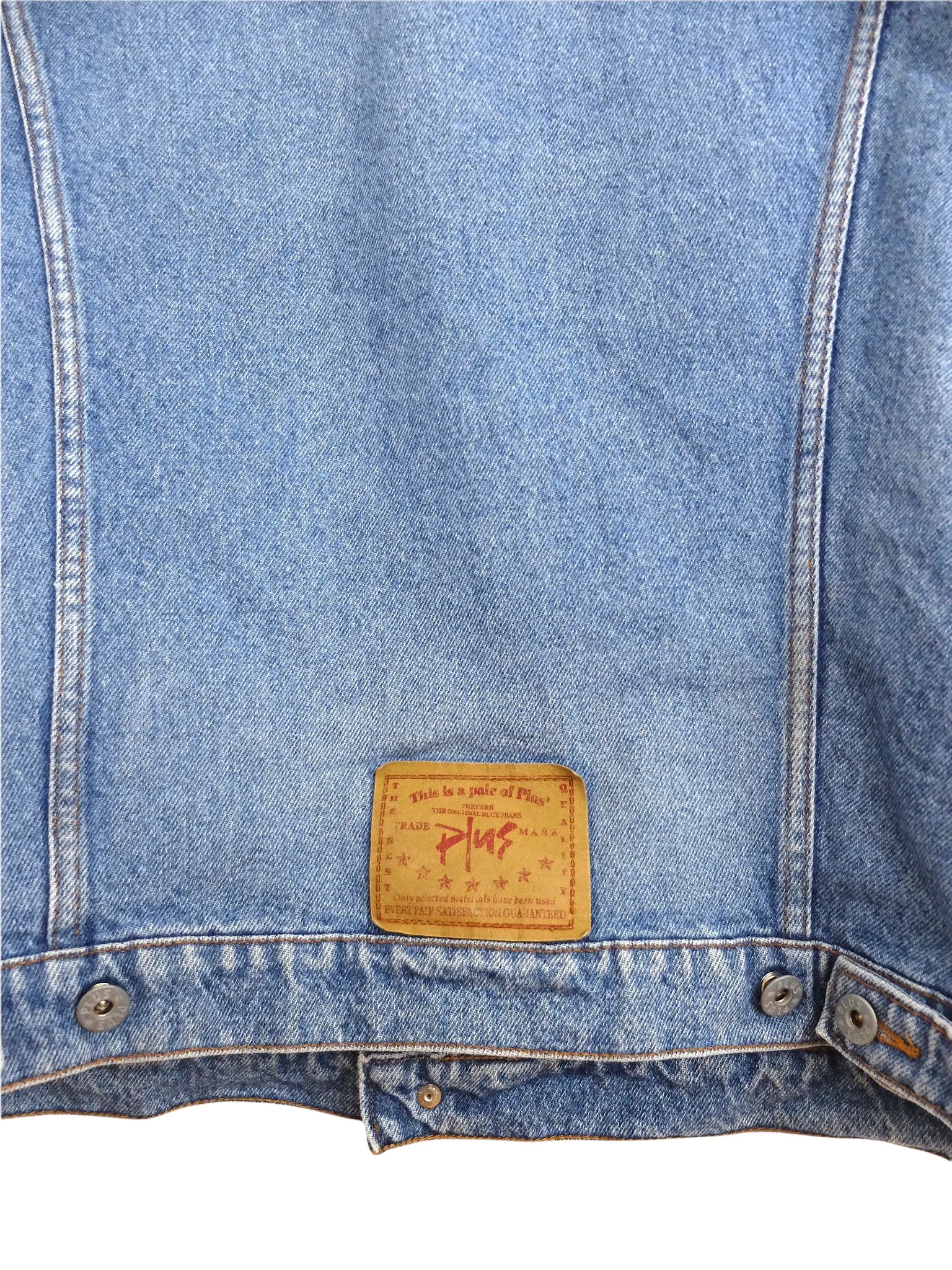 Vintage 80s Utilitarian Bohemian Streetwear Medium Wash Denim Collared Jean Jacket