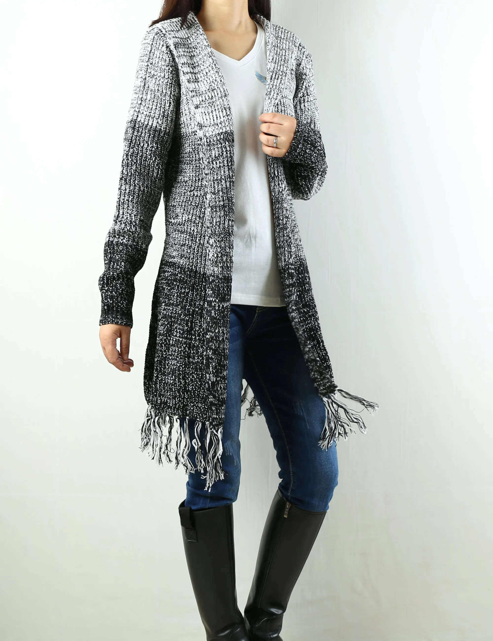 Women Cardigan Sweater/Oversized sweater/Hooded Cardigan/Plus Size Knit Hoodie/knit Jacket/Loose Fit/casual Sweatshirt/Long Cardigan (Y1963)