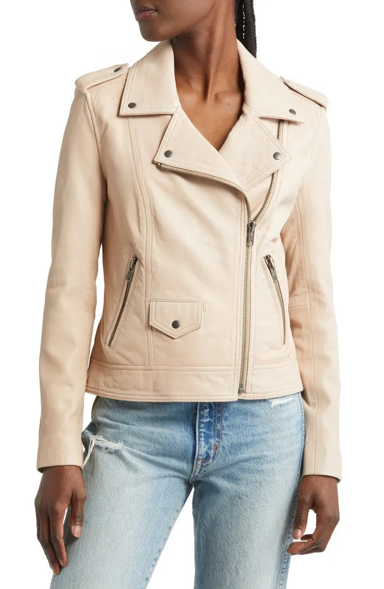 Women Leather Biker Jacket