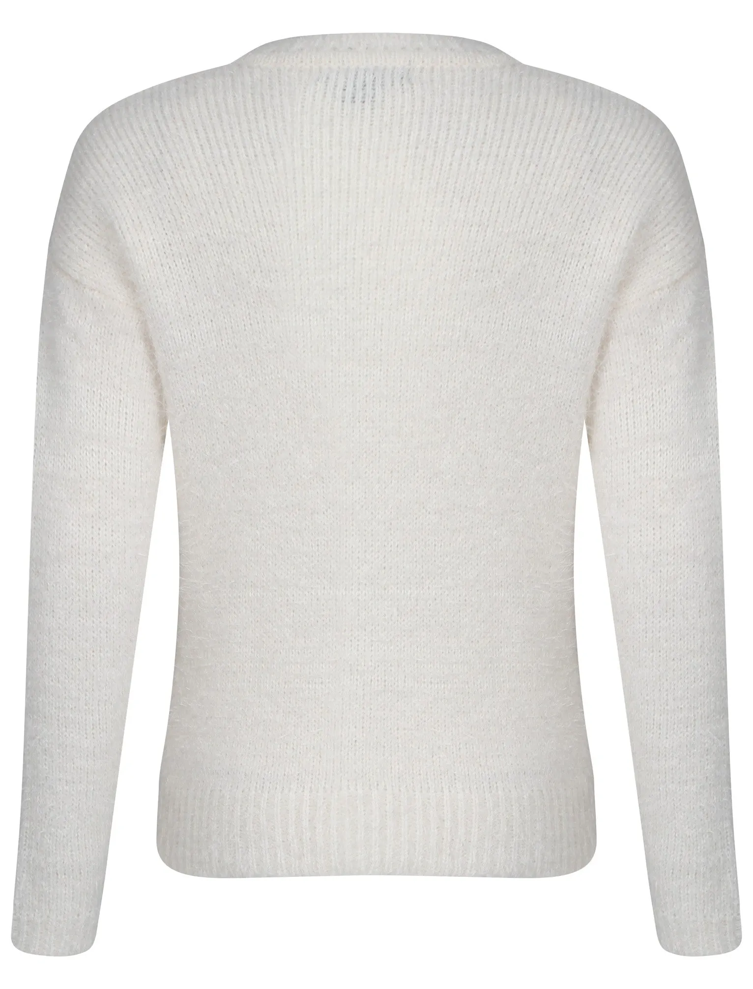 Womens Amara Reya Teasel Crew Neck Jumper in Ivory