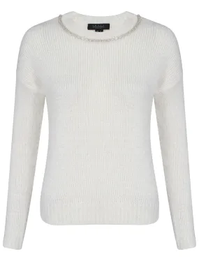 Womens Amara Reya Teasel Crew Neck Jumper in Ivory