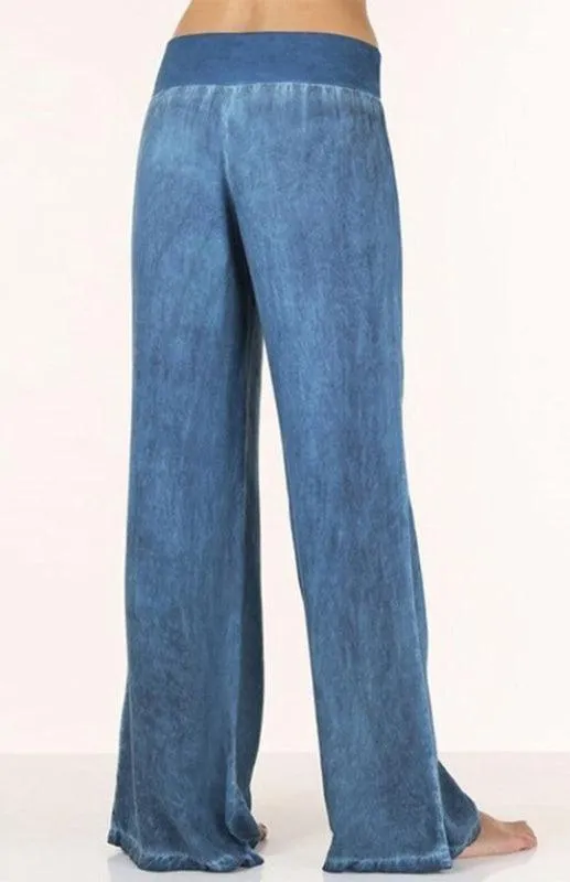 Women's Denim Jeans Wide-Leg Pants