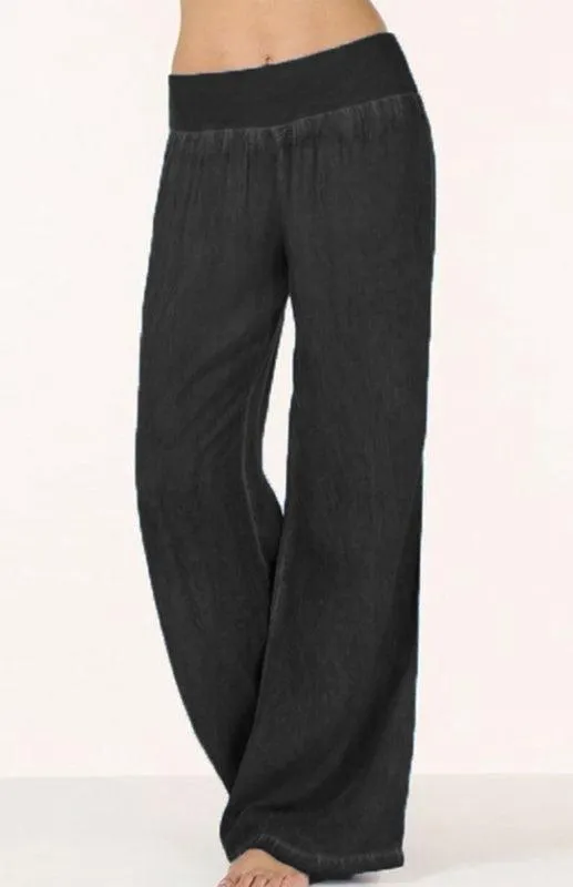 Women's Denim Jeans Wide-Leg Pants