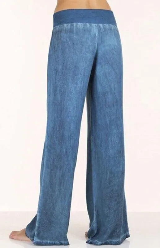 Women's Denim Jeans Wide-Leg Pants