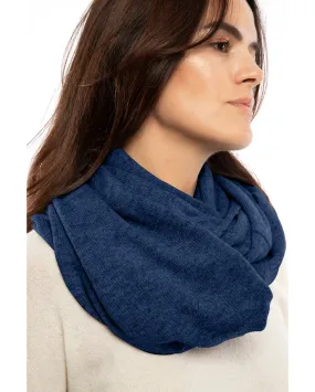 Women's Maxi Cashmere Neck Scarf Melange Blue