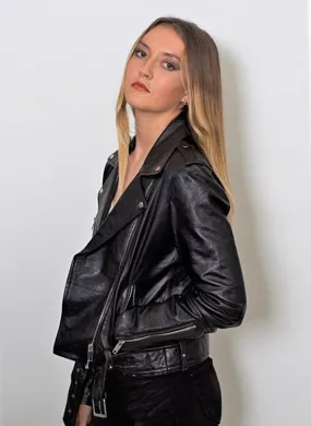 Womens Moto Nappa Leather Jacket