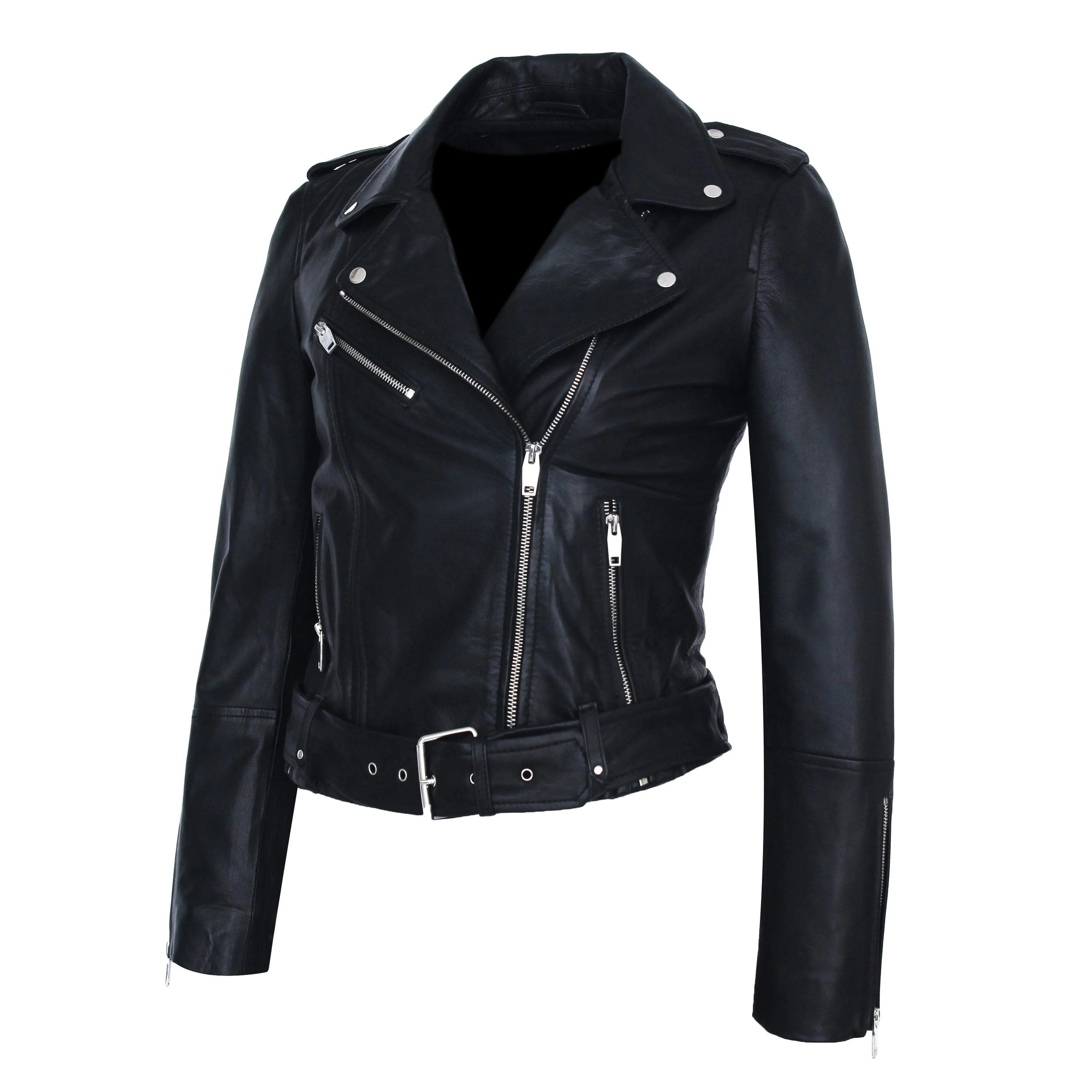 Womens Moto Nappa Leather Jacket