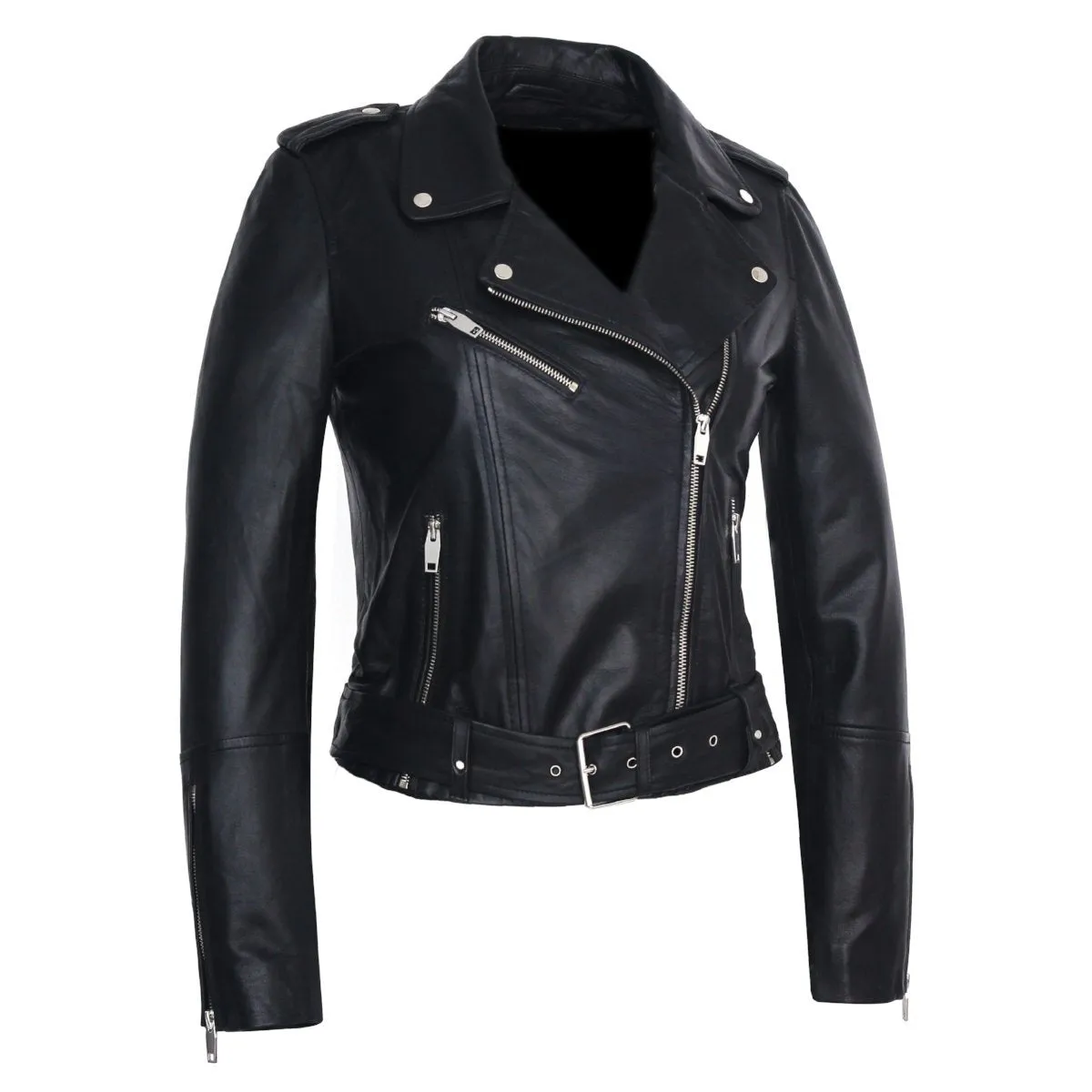 Womens Moto Nappa Leather Jacket