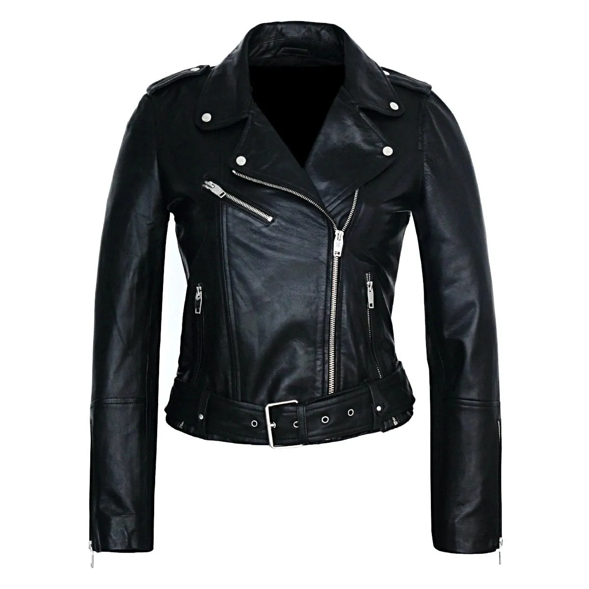 Womens Moto Nappa Leather Jacket